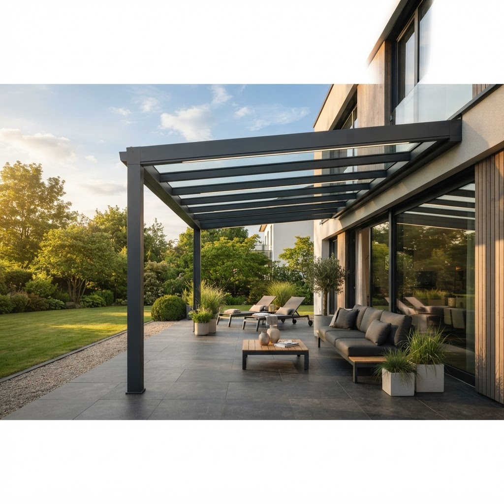 Nowoczesne zadaszenie tarasowe z aluminium